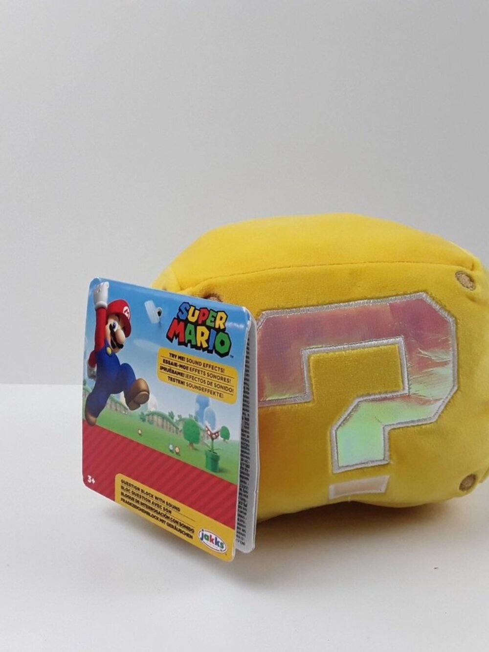 BNWT SUPER MARIO WORLD OF NINTENDO 6" COIN BLOCK YELLOW PLUSH WITH SOUND